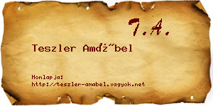 Teszler Amábel névjegykártya